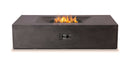 PyroMania Fire - Moderne Rectangle Concrete Fire Pit Table