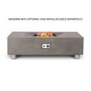 PyroMania Fire - Moderne Rectangle Concrete Fire Pit Table