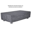 PyroMania Fire - Moderne Rectangle Concrete Fire Pit Table