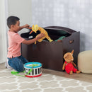 Austin Wooden Toy Box/Bench With Safety Hinged Lid - Espresso