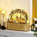 Christmas Advent Calendar, Countdown to Christmas Table Decoration with 24 Drawers