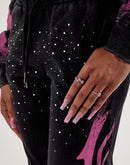 Red Fox Stacked Studded Flame Fleece Sweatpants