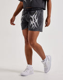 Red Fox Vintage Wash Fleece Rhinestone Shorts