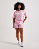 Red Fox Vintage Wash Fleece Rhinestone Shorts