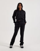 Red Fox Fleece Full-Zip Cropped Hoodie