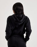 Red Fox Fleece Full-Zip Cropped Hoodie