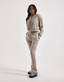 Red Fox Fleece Full-Zip Cropped Hoodie
