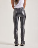 Red Fox Stacked PU Leggings