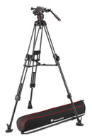 Used Manfrotto Carbon Fiber 645 Twin Leg Tripod W/608 Nitrotech Fluid Video Head - MVK608TWINFCUS