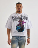 Roku Studio Elegant Rain Cropped Drop Shoulder Tee