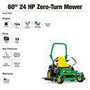 John Deere Z515E 60-Inch Zero-Turn Riding Mower 24 HP V-Twin Engine