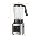 1500W 5-Speed Countertop Smoothie Blender With 5 Presets and 68oz Tritan Jar-Silver