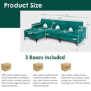 Modular 1/2/3/4-Seat L-Shaped Sectional Sofa Couch With Socket USB Port-3-Seat L-Shaped