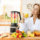 1500W 5-Speed Countertop Smoothie Blender With 5 Presets and 68oz Tritan Jar-Silver