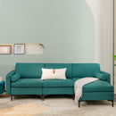 Modular 1/2/3/4-Seat L-Shaped Sectional Sofa Couch With Socket USB Port-3-Seat L-Shaped