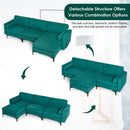 Modular 1/2/3/4-Seat L-Shaped Sectional Sofa Couch With Socket USB Port-3-Seat L-Shaped