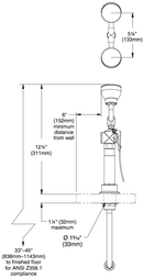 Bradley S19-460EFW Deck Mount Eyewash Hand-Held Drench Hose, Double