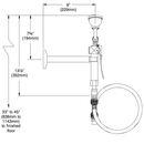 Bradley S1944011ABC Wall Mount Hand-Held Eyewash Drench Hose, Dual Head