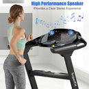 2.25HP Folding Treadmill With Bluetooth Speaker-Black