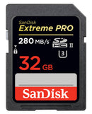 SanDisk Extreme Pro SDHC 32GB UHS-II (U3) Memory Card 280 MB/s