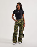 Smoke Rise Woodland Camo Wide-Leg Cargo Pants