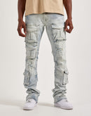 Smoke Rise Utility Pocket Stacked Denim Jeans