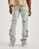 Smoke Rise Utility Pocket Stacked Denim Jeans