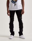 Smoke Rise Utility Pocket Stacked Flare Denim Jeans