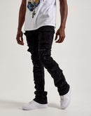 Smoke Rise Utility Pocket Stacked Flare Denim Jeans