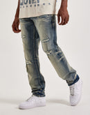 Smoke Rise Distressed Slim Denim Jeans