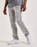 Smoke Rise Distressed Slim Denim Jeans