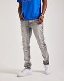 Smoke Rise Vintage Washed Slim Distressed Denim Jeans