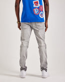 Smoke Rise Vintage Washed Slim Distressed Denim Jeans