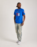 Smoke Rise Wave Effect Distressed Straight Denim Jeans
