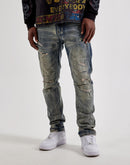 Smoke Rise Slim Distressed Denim Jeans