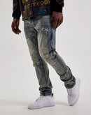 Smoke Rise Slim Distressed Denim Jeans
