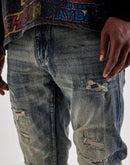 Smoke Rise Slim Distressed Denim Jeans