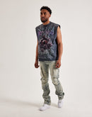 Smoke Rise Utility Pocket Stacked Cargo Denim Jeans
