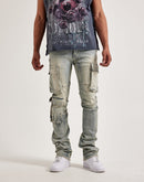 Smoke Rise Utility Pocket Stacked Cargo Denim Jeans
