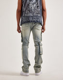 Smoke Rise Utility Pocket Stacked Cargo Denim Jeans