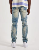 Smoke Rise Vintage Slim Knicking Distressed Denim Jeans