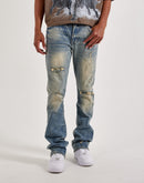 Smoke Rise Distressed Stacked Denim Jeans