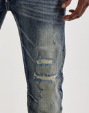 Smoke Rise Slim Distressed Denim Jeans