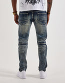 Smoke Rise Slim Distressed Denim Jeans
