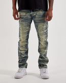 Smoke Rise Distressed Slim Denim Jeans