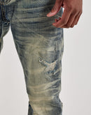 Smoke Rise Distressed Slim Denim Jeans