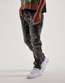 Smoke Rise Distressed Slim Denim Jeans