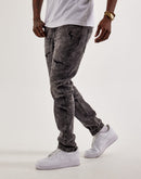 Smoke Rise Distressed Knee Burst Slim Denim Jeans