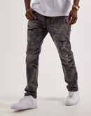 Smoke Rise Distressed Knee Burst Slim Denim Jeans