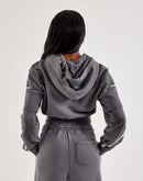 Smoke Rise Cropped Full-Zip Fleece Hoodie